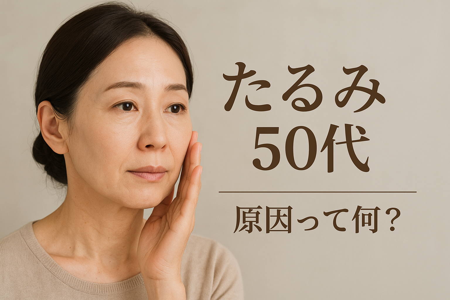たるみ 50代 原因って何？