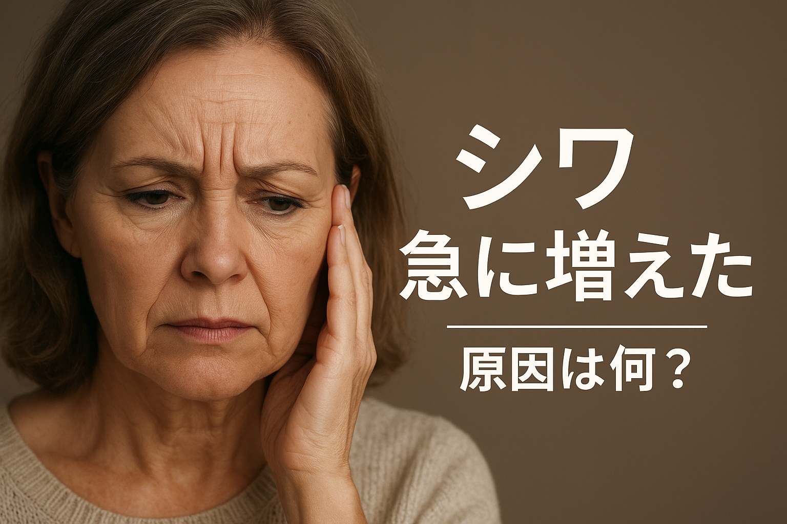 シワ 急に増えた 原因は何？