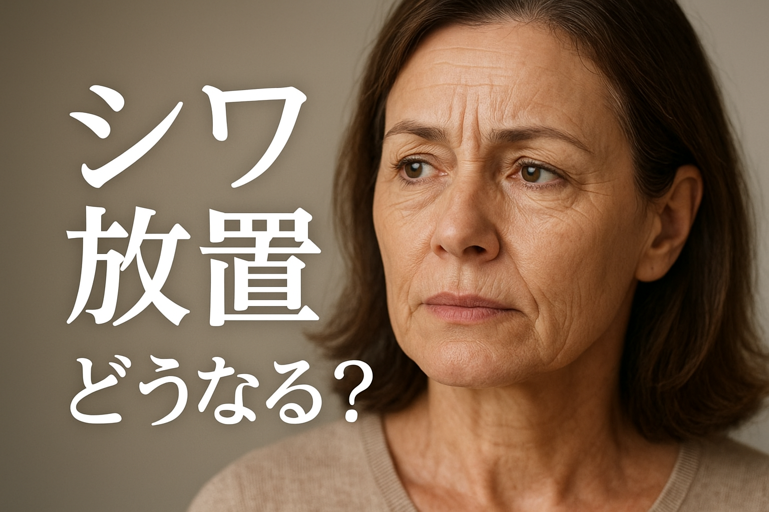 シワ 放置 どうなる？