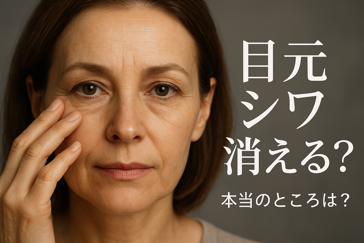 目元 シワ 消える？本当のところは？
