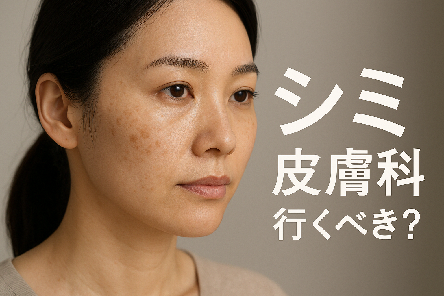 シミ 皮膚科 行くべき？