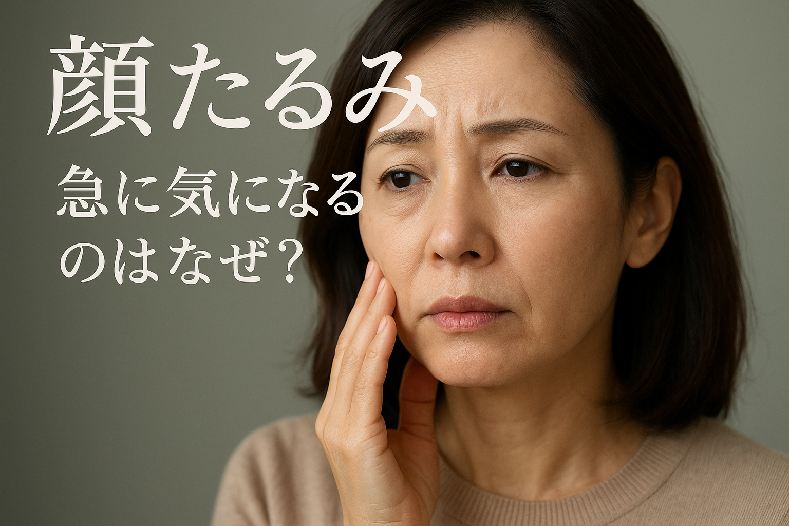 顔 たるみ 急に気になるのはなぜ？