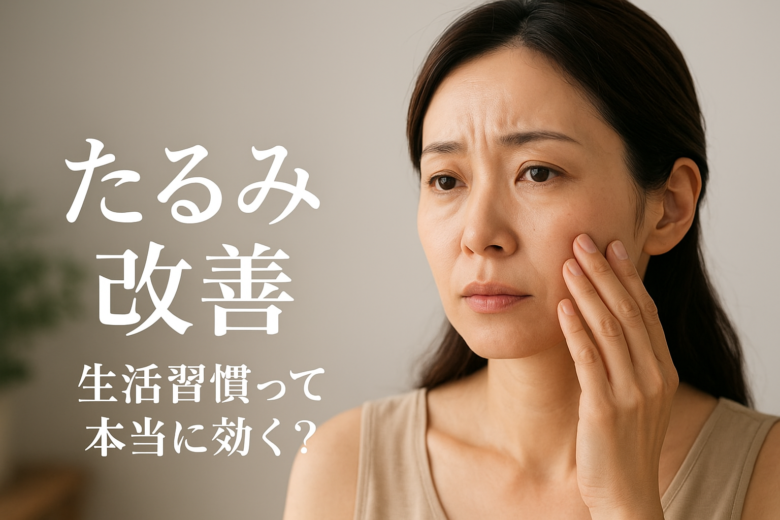 たるみ 改善 生活習慣って本当に効く？