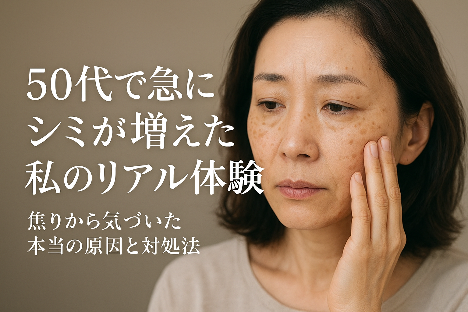 50代で急にシミが増えた私のリアル体験｜焦りから気づいた本当の原因と対処法