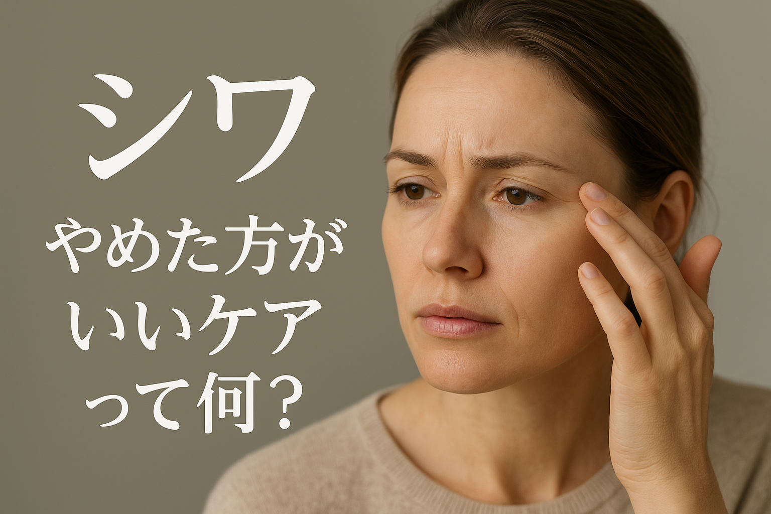 シワ やめた方がいいケアって何？